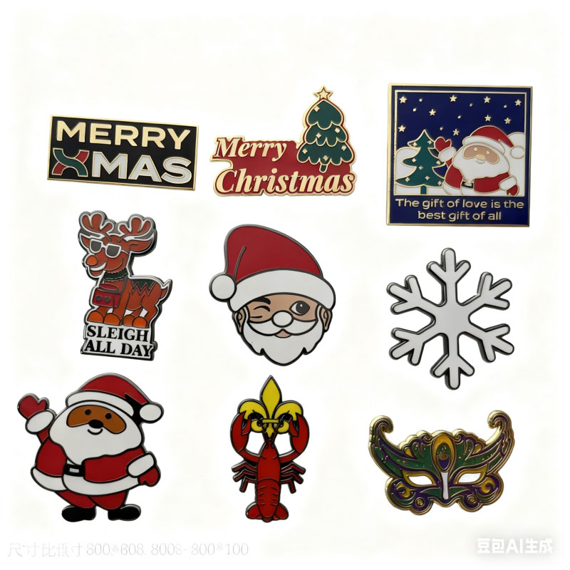 Christmas hard enamel pin