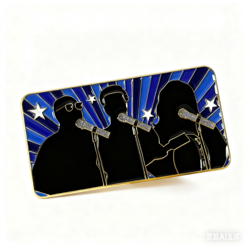 soft enamel pin+glitter