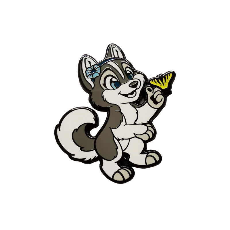 hard enamel pin+glitter