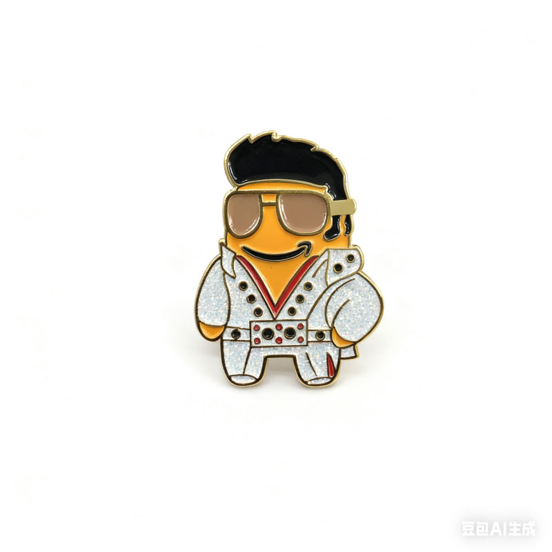 soft enamel pin+glitter